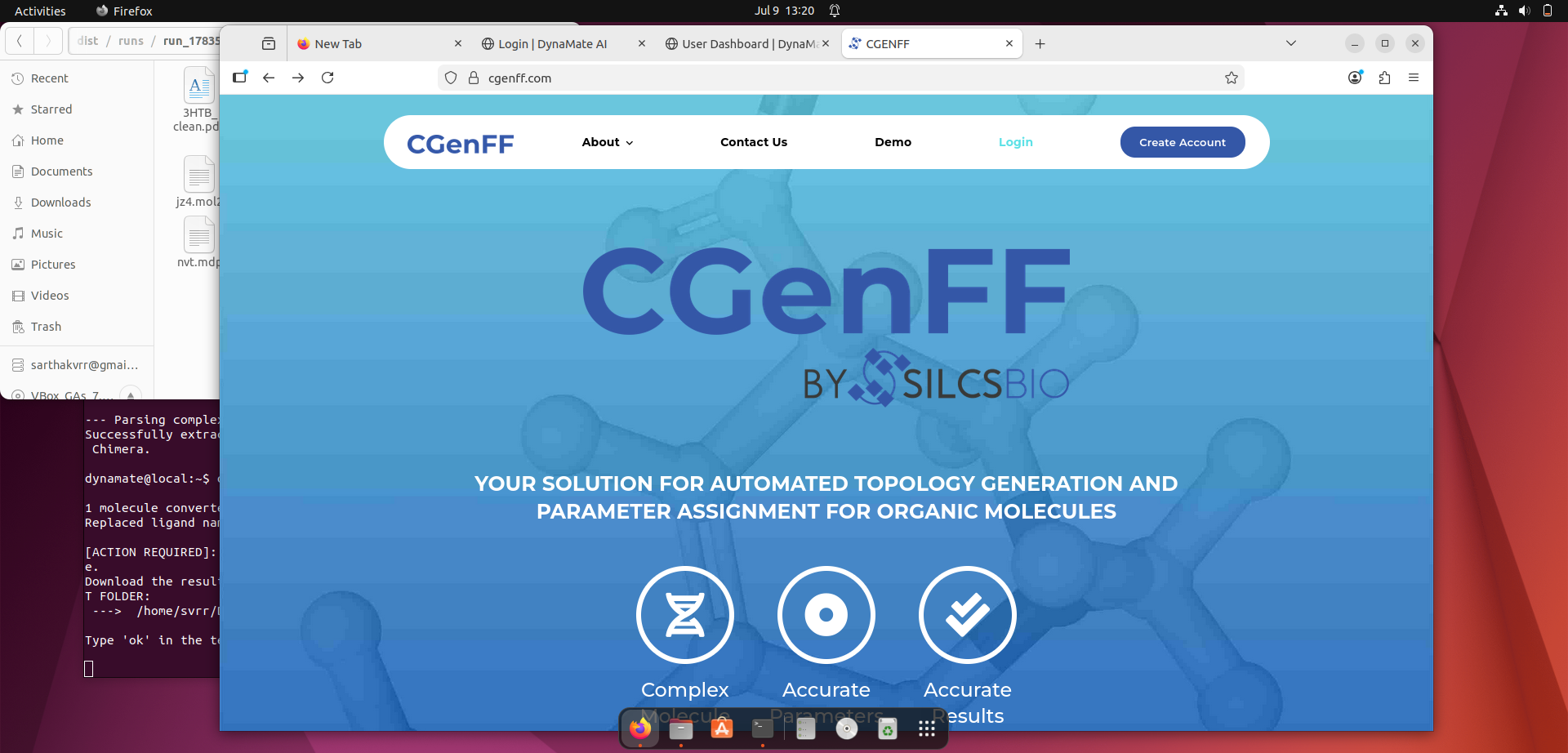 Get CGenFF force field